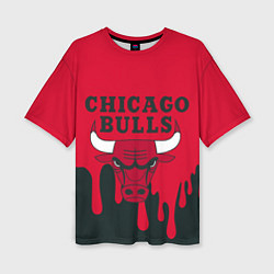 Женская футболка оверсайз Chicago Bulls