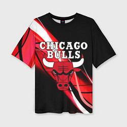 Футболка оверсайз женская CHICAGO BULLS, цвет: 3D-принт