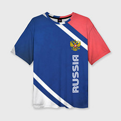 Женская футболка оверсайз RUSSIA SPORT