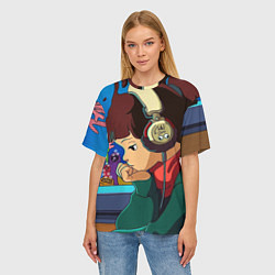 Футболка оверсайз женская ЮТУБ, цвет: 3D-принт — фото 2