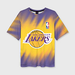 Женская футболка оверсайз Los Angeles Lakers