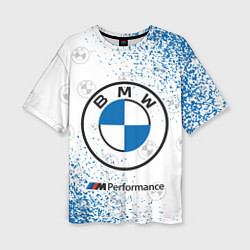 Футболка оверсайз женская BMW БМВ, цвет: 3D-принт