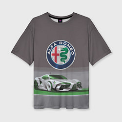 Футболка оверсайз женская Alfa Romeo motorsport, цвет: 3D-принт