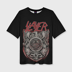 Женская футболка оверсайз Slayer