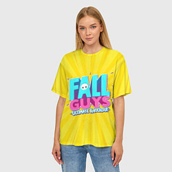 Футболка оверсайз женская Fall Guys, цвет: 3D-принт — фото 2