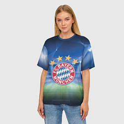 Футболка оверсайз женская Бавария Мюнхен, цвет: 3D-принт — фото 2