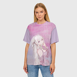 Футболка оверсайз женская Эмилия, цвет: 3D-принт — фото 2