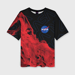 Женская футболка оверсайз NASA НАСА