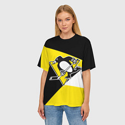 Футболка оверсайз женская Pittsburgh Penguins Exclusive, цвет: 3D-принт — фото 2