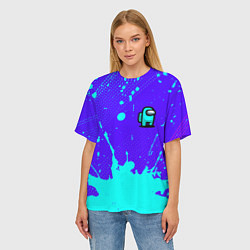 Футболка оверсайз женская AMONG US АМОНГ АС, цвет: 3D-принт — фото 2