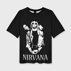 Футболка оверсайз женская NIRVANA, цвет: 3D-принт