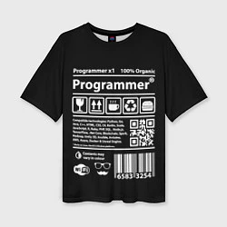 Женская футболка оверсайз Programmer