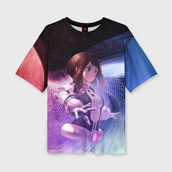 Футболка оверсайз женская Урарака, Очако, цвет: 3D-принт