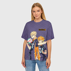 Футболка оверсайз женская Haikyu!!!, цвет: 3D-принт — фото 2