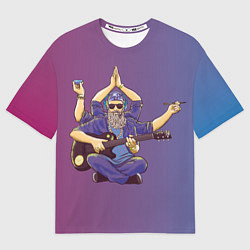 Женская футболка оверсайз БГ многорукий