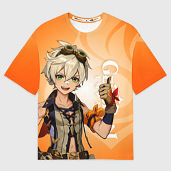 Футболка оверсайз женская GENSHIN IMPACT, БЕННЕТ, цвет: 3D-принт