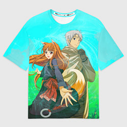 Женская футболка оверсайз Волчица и пряности