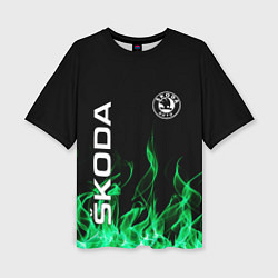 Женская футболка оверсайз SKODA