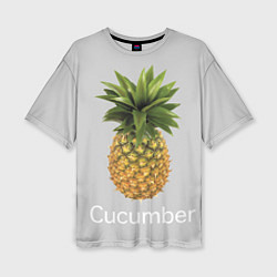 Женская футболка оверсайз Pineapple cucumber