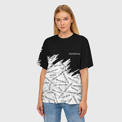 Футболка оверсайз женская МАНИЖА ПЕСНИ MANIZHA Z, цвет: 3D-принт — фото 2