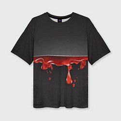 Футболка оверсайз женская Разрезанный, цвет: 3D-принт