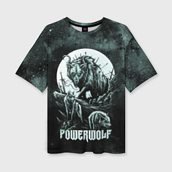 Футболка оверсайз женская Powerwolf, цвет: 3D-принт