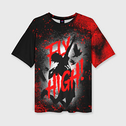 Футболка оверсайз женская FLY HIGH ВОЛЕЙБОЛ!!, цвет: 3D-принт