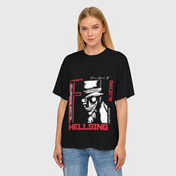 Футболка оверсайз женская Hellsing, цвет: 3D-принт — фото 2