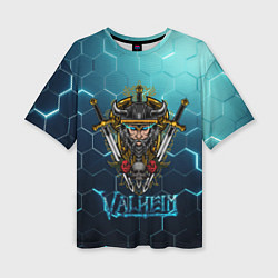 Футболка оверсайз женская Valheim Neon Samurai, цвет: 3D-принт