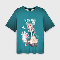 Женская футболка оверсайз Чиаки Нанами Danganronpa 2