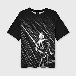 Женская футболка оверсайз Вирджил под дождём