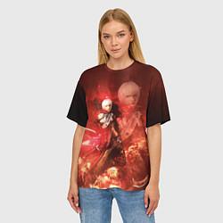 Футболка оверсайз женская Молодой Данте, цвет: 3D-принт — фото 2