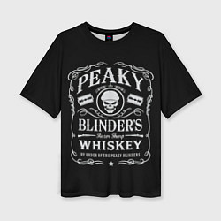 Женская футболка оверсайз Острые Козырьки Whiskey