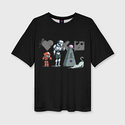 Женская футболка оверсайз Любовь, Смерть & Роботы