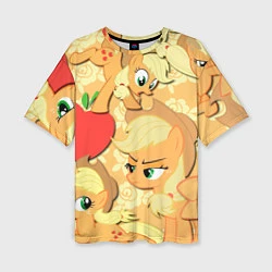 Женская футболка оверсайз Applejack pattern