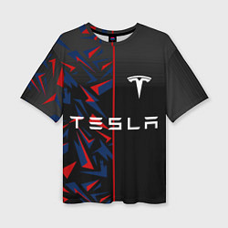 Футболка оверсайз женская TESLA MOTORS ТЕСЛА, цвет: 3D-принт