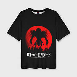 Женская футболка оверсайз Death Note Рюк в ночи