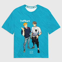 Женская футболка оверсайз Старшая Инаризаки Haikyuu!!