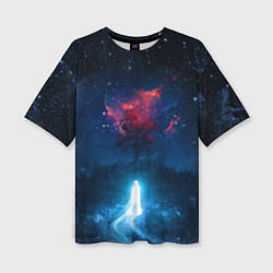 Женская футболка оверсайз Душа идущая в космос Soul space Z