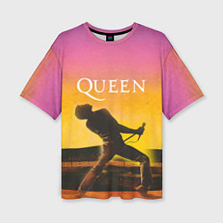 Футболка оверсайз женская Queen Freddie Mercury Z, цвет: 3D-принт