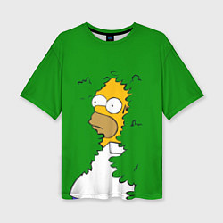 Женская футболка оверсайз Мем с Гомером