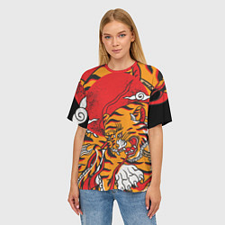 Футболка оверсайз женская Год тигра, цвет: 3D-принт — фото 2