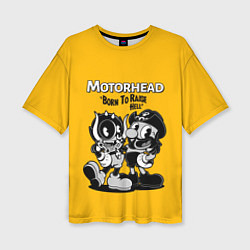 Футболка оверсайз женская Motorhead x Cuphead, цвет: 3D-принт