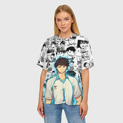 Футболка оверсайз женская ТООРУ ОЙКАВА OIKAWA TORU, цвет: 3D-принт — фото 2