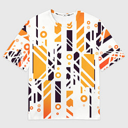 Футболка оверсайз женская Абстракция маршрут, цвет: 3D-принт