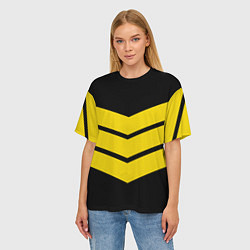 Футболка оверсайз женская Три полоски, цвет: 3D-принт — фото 2