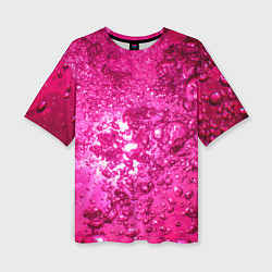 Футболка оверсайз женская Розовые Пузырьки, цвет: 3D-принт