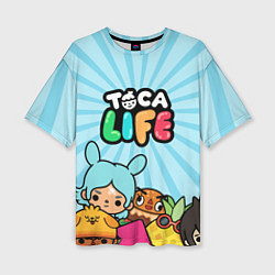 Женская футболка оверсайз Toca Life World