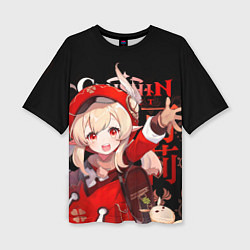 Женская футболка оверсайз Кли, Genshin Impact