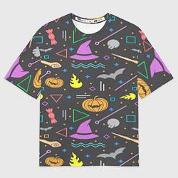 Футболка оверсайз женская Уютный Halloween, цвет: 3D-принт